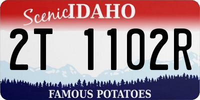 ID license plate 2T1102R