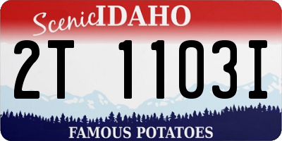 ID license plate 2T1103I
