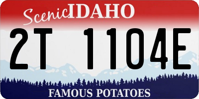 ID license plate 2T1104E