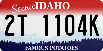 ID license plate 2T1104K