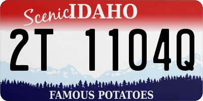 ID license plate 2T1104Q