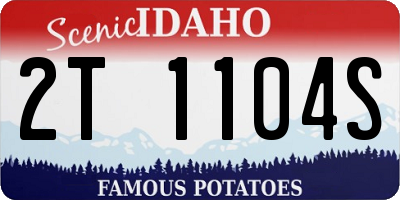 ID license plate 2T1104S