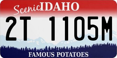 ID license plate 2T1105M