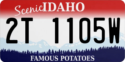 ID license plate 2T1105W