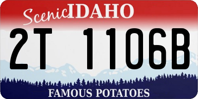 ID license plate 2T1106B