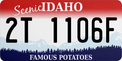ID license plate 2T1106F