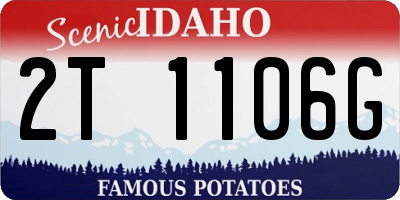 ID license plate 2T1106G