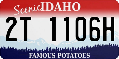 ID license plate 2T1106H