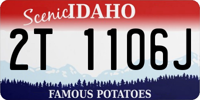 ID license plate 2T1106J