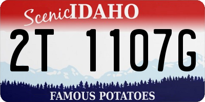 ID license plate 2T1107G