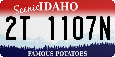 ID license plate 2T1107N
