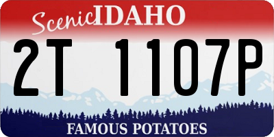 ID license plate 2T1107P