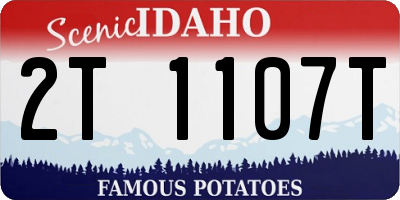 ID license plate 2T1107T
