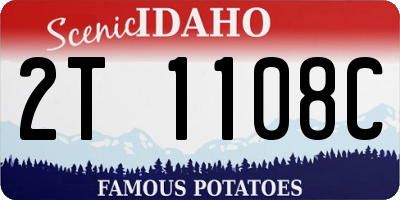 ID license plate 2T1108C
