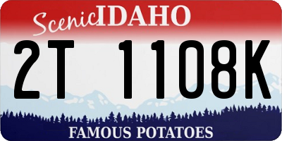 ID license plate 2T1108K