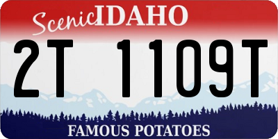 ID license plate 2T1109T