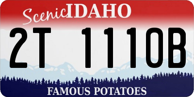 ID license plate 2T1110B