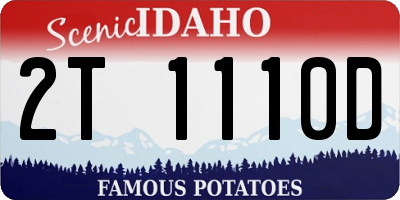 ID license plate 2T1110D