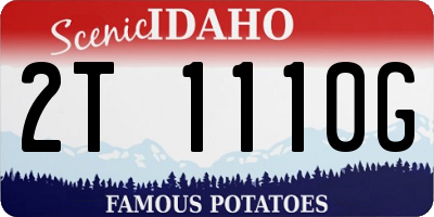 ID license plate 2T1110G