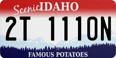 ID license plate 2T1110N