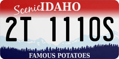 ID license plate 2T1110S