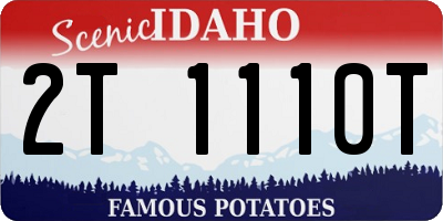 ID license plate 2T1110T