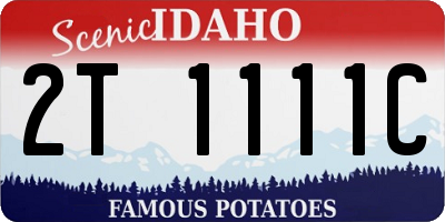 ID license plate 2T1111C