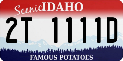 ID license plate 2T1111D