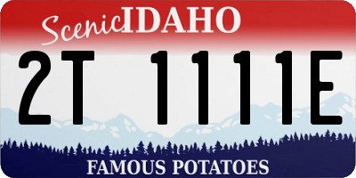 ID license plate 2T1111E