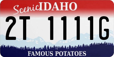 ID license plate 2T1111G