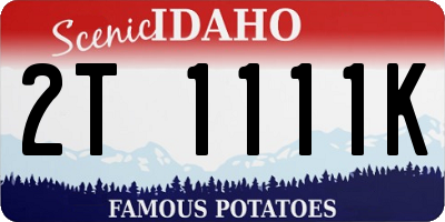 ID license plate 2T1111K