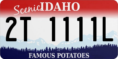 ID license plate 2T1111L