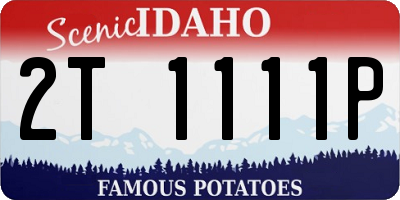 ID license plate 2T1111P