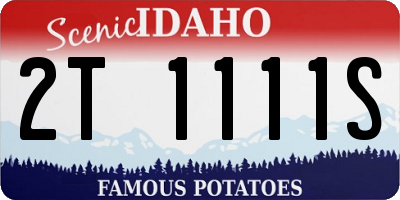 ID license plate 2T1111S