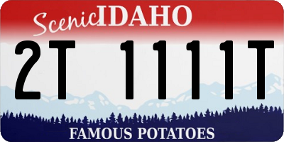 ID license plate 2T1111T
