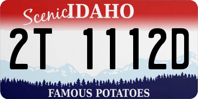 ID license plate 2T1112D