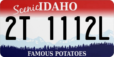 ID license plate 2T1112L