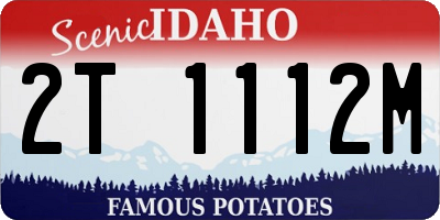 ID license plate 2T1112M