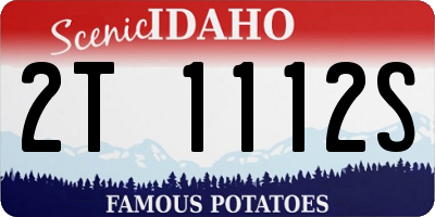 ID license plate 2T1112S