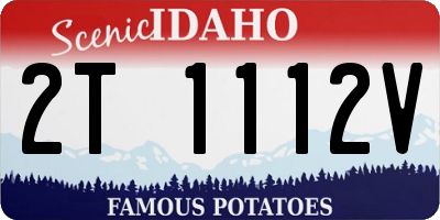 ID license plate 2T1112V