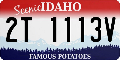 ID license plate 2T1113V