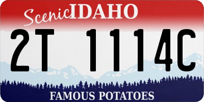 ID license plate 2T1114C