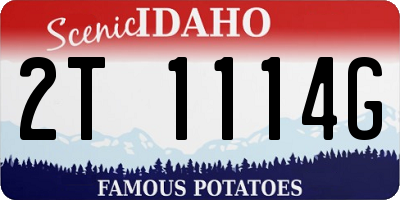 ID license plate 2T1114G