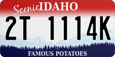 ID license plate 2T1114K