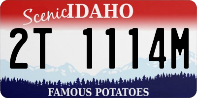 ID license plate 2T1114M
