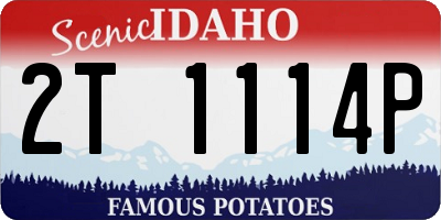 ID license plate 2T1114P