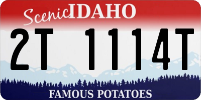 ID license plate 2T1114T