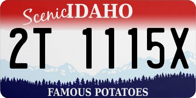 ID license plate 2T1115X