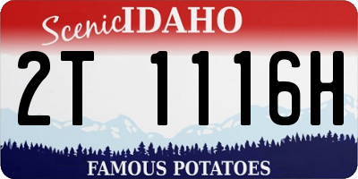 ID license plate 2T1116H