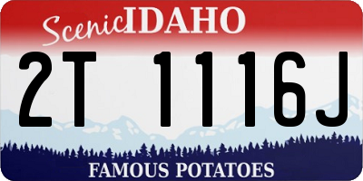 ID license plate 2T1116J